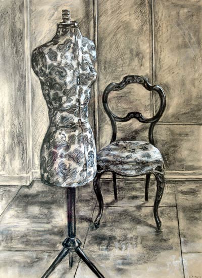 Study of Dressmaker's stand with Chair